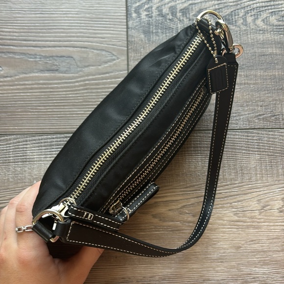 Coach Signature Sufflette Black Cloth Handbag - Picture 10 of 12